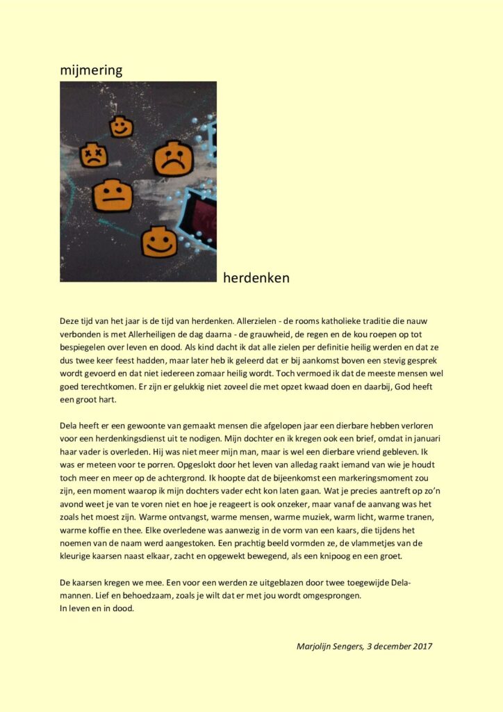 thumbnail of Mijmering 111 Herdenken 03-12-2017