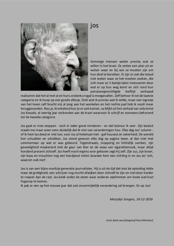 thumbnail of Mijmering 137 Jos 30-12-2018