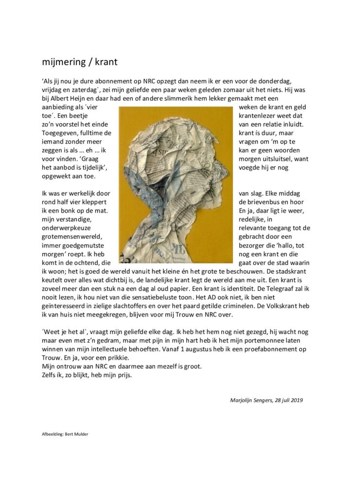 thumbnail of Mijmering 152 Krant 28-07-2019