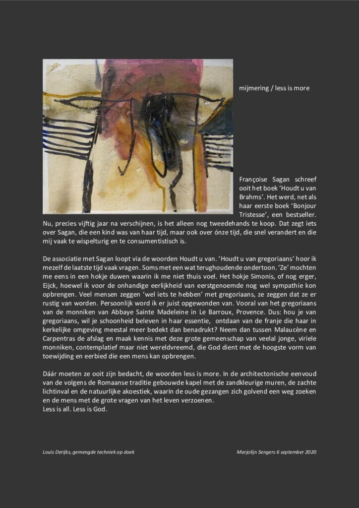 thumbnail of Mijmering 181 Less is more 06-09-2020