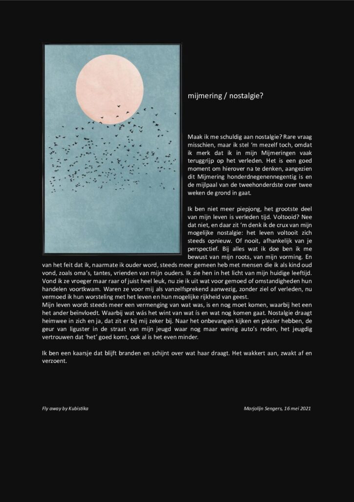 thumbnail of Mijmering 199 Nostalgie 16-05-2021