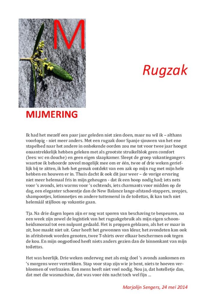thumbnail of Mijmering 20 Rugzak 25-05-2014