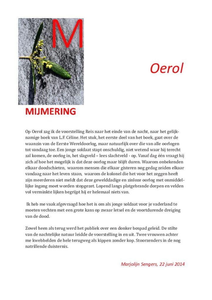 thumbnail of Mijmering 22 Oerol 22-06-2014