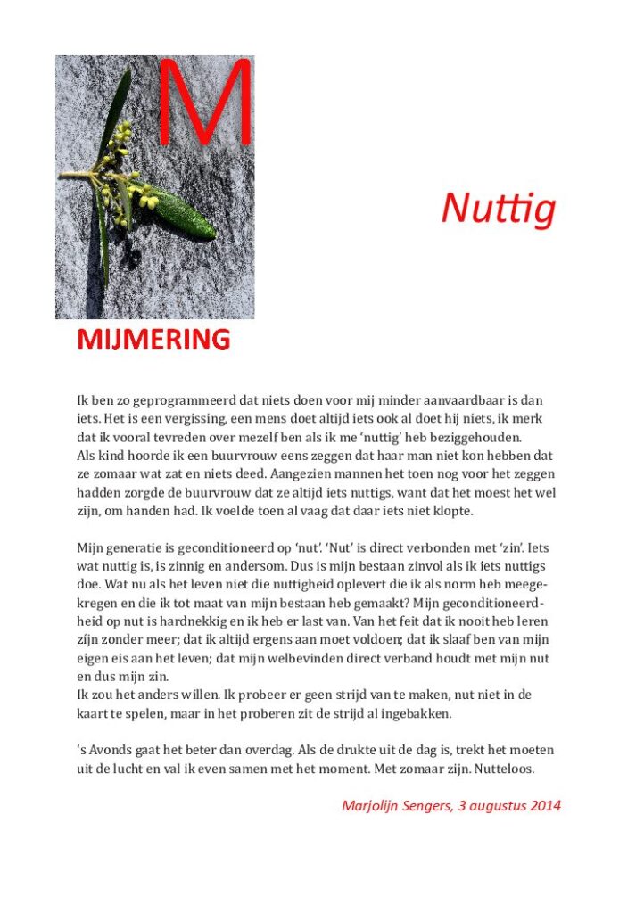 thumbnail of Mijmering 25 Nuttig 03-08-2014