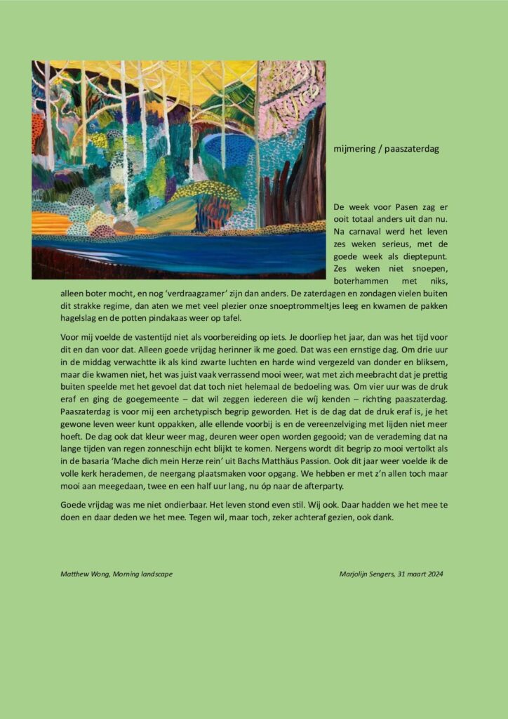 thumbnail of Mijmering 274 Paaszaterdag 31-03-2024