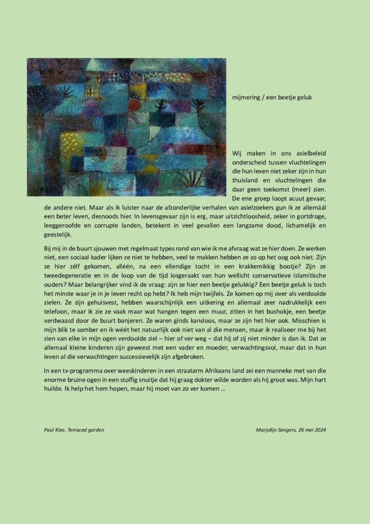 thumbnail of Mijmering 278 Een beetje geluk 26-05-2024