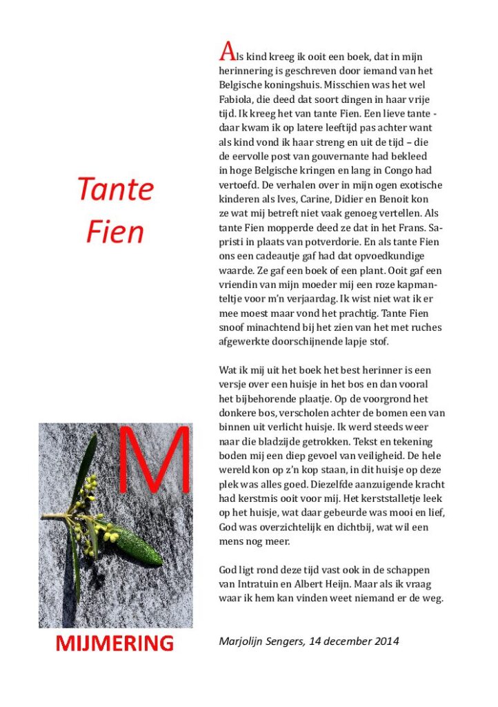 thumbnail of Mijmering 34 Tante Fien 14-12-2014