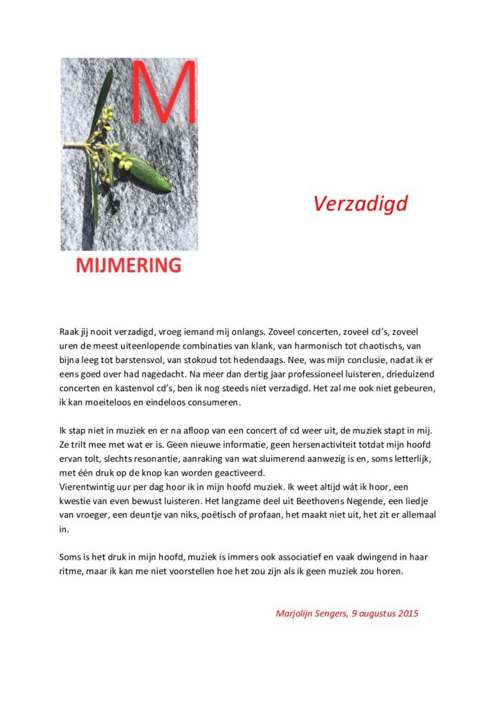thumbnail of Mijmering 51 Verzadigd 09-08-2015