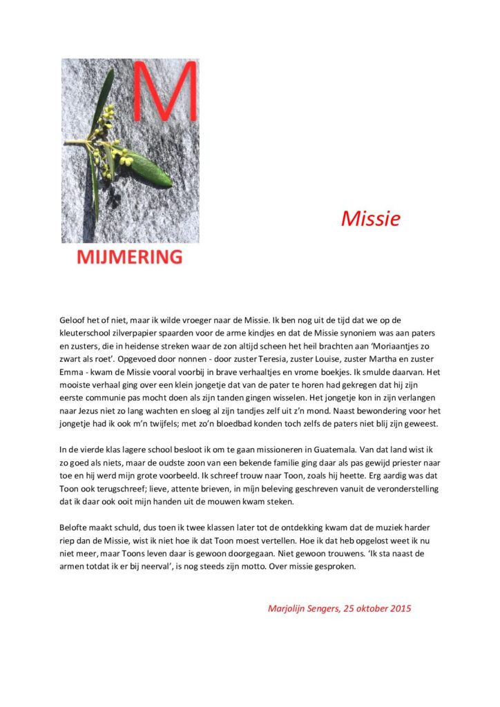 thumbnail of Mijmering 56 Missie 25-10-2015