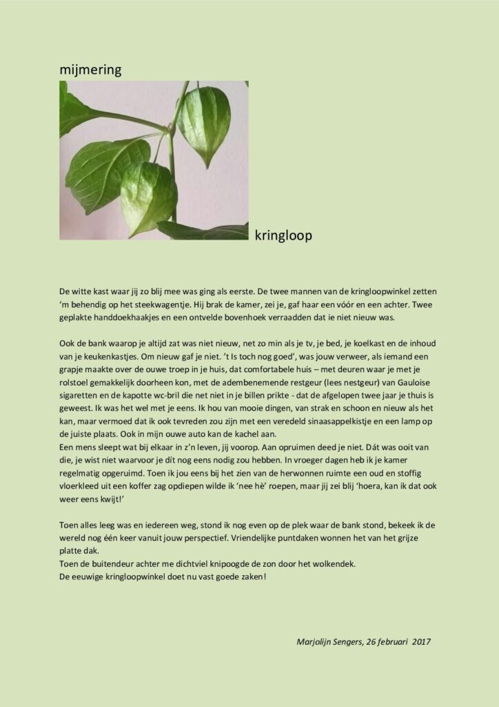 thumbnail of Mijmering 91 Kringloop 26-02-2017