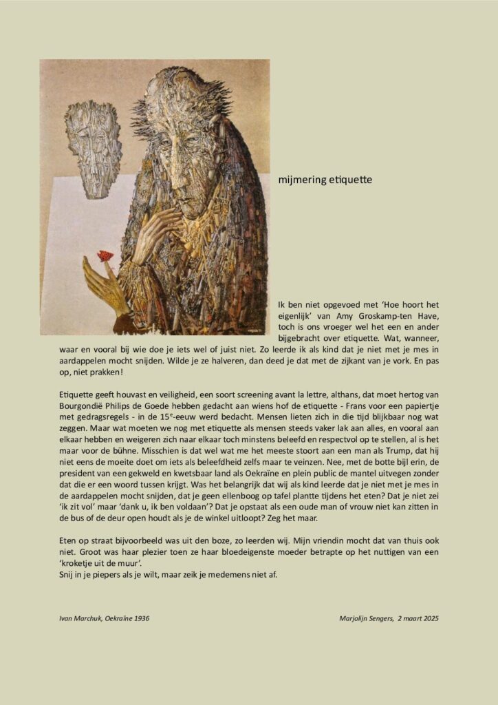 thumbnail of Mijmering 298 Etiquette 2 maart 2025