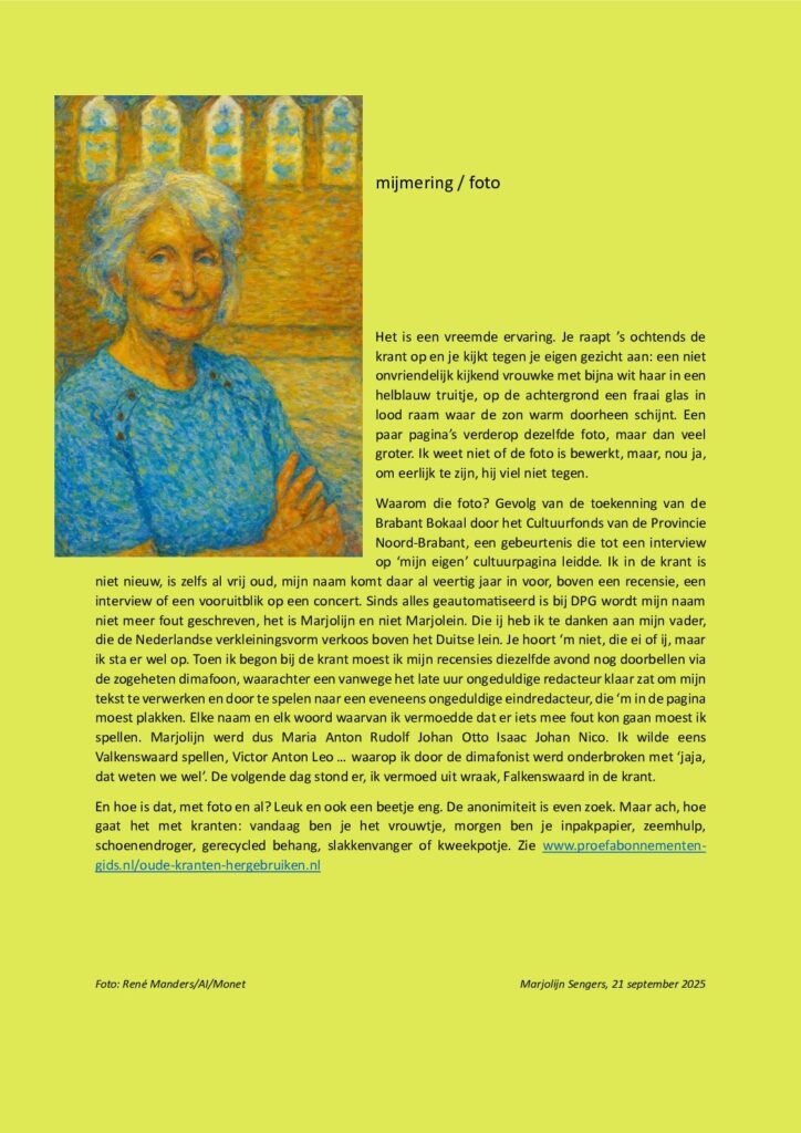 thumbnail of Mijmering 313 Foto 21-09-2025